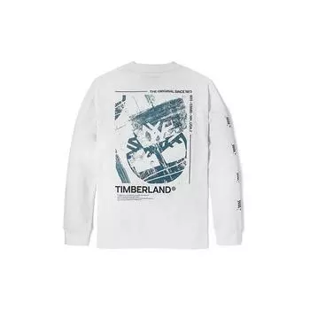 Timberland Повседневная дышащая свободная футболка с круглым вырезом и длинным рукавом для мужчин, белые A22D7-100 XXL
