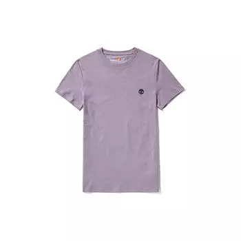 Timberland Повседневная футболка с круглым вырезом и вышивкой Slim Fit с коротким рукавом для мужчин, цвет серый фиолетовый A2EKJ-EG7 L