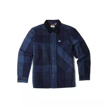 Timberland Повседневная клетчатая утолщенная отложной воротник хлопковая куртка мужская куртка синяя A2F4G-B68 L