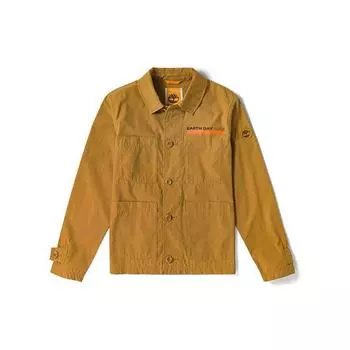 Timberland Повседневная куртка с одним воротником и буквенным принтом, мужская куртка пшеничного цвета A61G9-P47