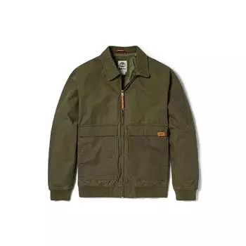 Timberland Повседневная мужская куртка с большим карманом и лацканами, цвет милитари-зеленый A22SW-A58 XS