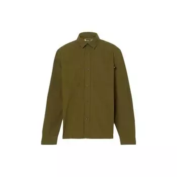 Timberland Повседневная однобортная рубашка с длинным рукавом и воротником для активного отдыха, мужские рубашки оливково-зеленого цвета A2AV8-302 M