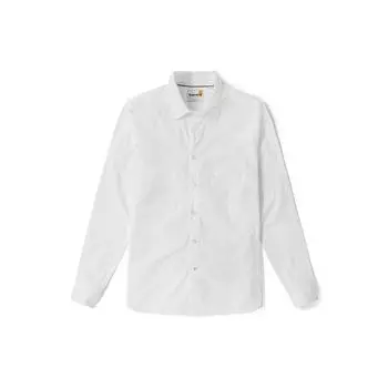 Рубашка мужская Timberland Casual Solid Color Breathable Business Slim Fit с длинным рукавом, устойчивая к запахам, белая A62XH-100 M