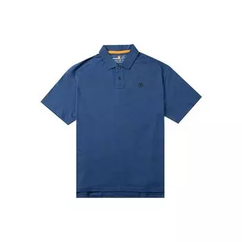 Timberland Повседневная рубашка поло с коротким рукавом и микрозначком Solid Logo, мужские топы синего цвета A27AF-288 XXL