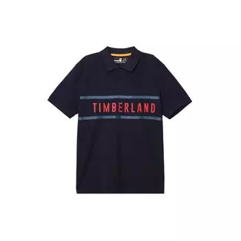 Timberland Повседневная рубашка поло с коротким рукавом и принтом в полоску, мужские рубашки поло, темно-синие, A43K2-433 L