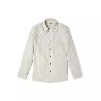 Timberland Повседневная свободная дышащая однотонная рубашка с длинным рукавом для мужчин, белая A2E12-BH7 S