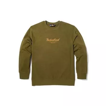 Timberland Повседневный махровый свитшот с круглым вырезом Унисекс Свитшот Темно-оливково-зеленый A6K5D-302 XL
