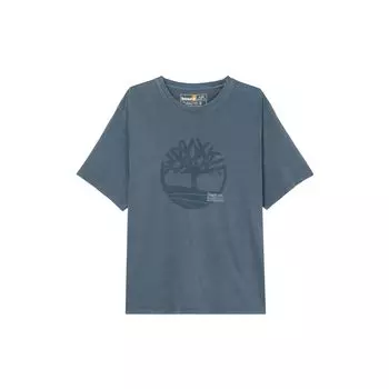 Timberland Повседневная удобная дышащая свободная футболка с круглым вырезом и коротким рукавом для мужчин, топы темно-индиго A42RF-288 S
