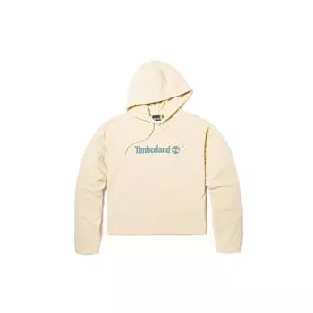 Timberland Повседневный флисовый свободный свитшот с капюшоном для женщин, топы дымчато-белого цвета A6AZ2-V04 L