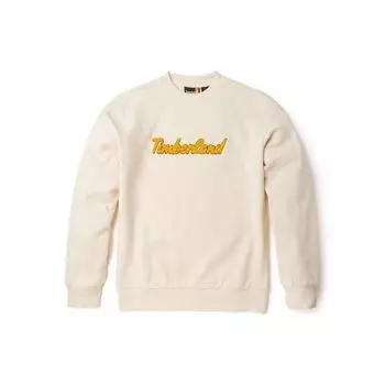 Timberland Повседневный флисовый свободный свитшот с круглым вырезом Женская толстовка дымчато-белого цвета A6HV5-V04 L