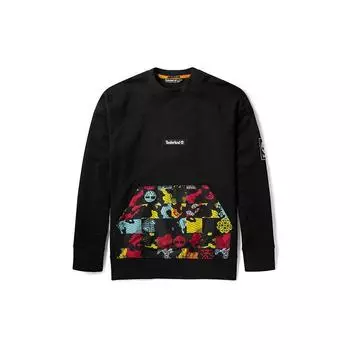 Timberland Printed Sports Crewneck Sweatshirt Men sweatshirt Black A245Q-001 S
