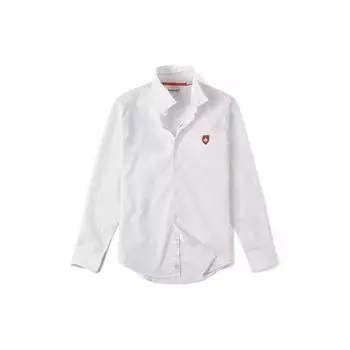 Timberland Рубашка Oxford Slim Fit, однобортная, однотонная, с вышивкой, удобная, с длинным рукавом, мужские рубашки, белая A1WP8-A94 XXL