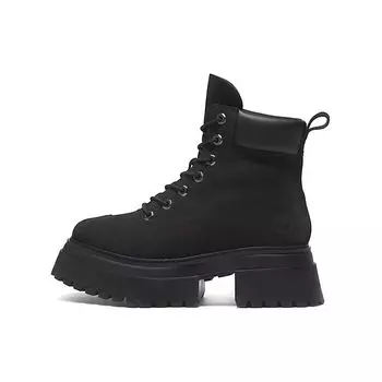 Timberland Sky 6 дюймов шнуровка кожа прочные повседневные водонепроницаемые ботинки до середины голени для отдыха на открытом воздухе женские ботинки черные A428J001 38