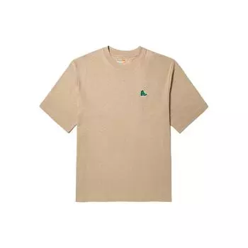 Timberland Solid Color Casual Loose Round Neck Short Sleeve T-Shirt Unisex Tops Light-Earth A5Z5U-269 L