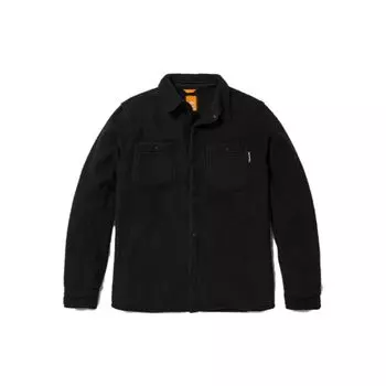 Timberland Solid Color Casual Warm Long Sleeve Shirt Men shirts Black A5VHH XS