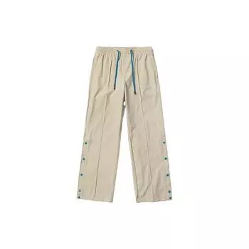 Timberland Solid Color Cuffed Design Lace-Up Wide Leg Casual Pants Women pants Beige A5ZCN-CY2 M