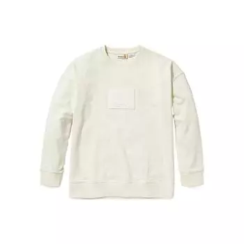 Timberland Solid Color Geometric Pattern Crew Neck Long Sleeve Sweatshirt Unisex sweatshirt Vintage-White A6QSH-CM9 XL
