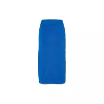 Timberland Solid Color Knitted Elastic Waist Skirt Women skirts Blue A6PU7-288 L