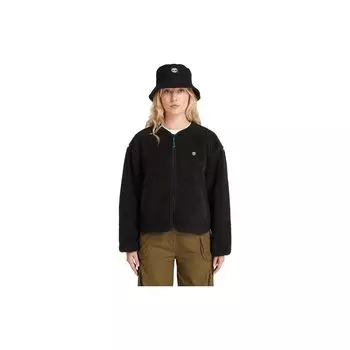 Timberland Solid Color Logo флисовая уличная повседневная куртка женские куртки черный A6HJS-001 M