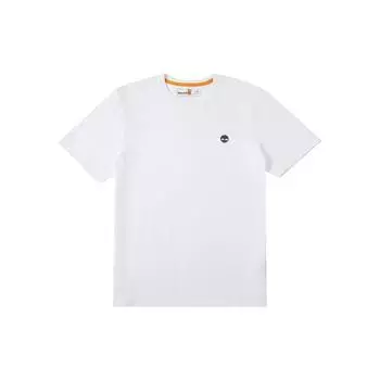 Timberland Solid Color Micro Logo Sports Casual Crew Neck Short Sleeve T-Shirt Men Tops White A6DKU-100 XL