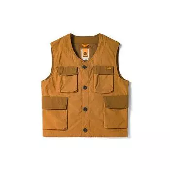 Timberland Solid Color Outdoor Functional Vest Men vests Wheat A2DTS-P47 XS
