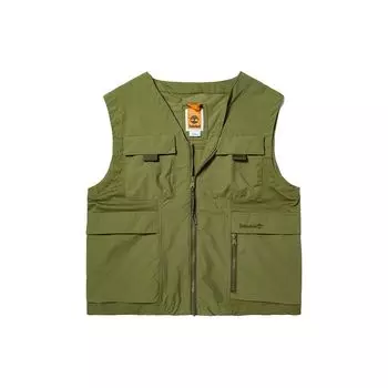 Timberland Solid Color Outdoor Water-Resistant Vest Men Vests Avocado-Green A67VD-V46 M