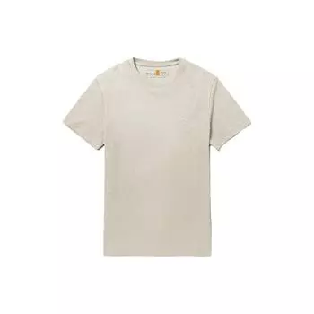 Timberland Solid Color Slim Fit Crew Neck Short Sleeve T-Shirt Men tops Beige A2EKJ-CY2 S