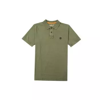 Timberland Solid Color Sports Casual Embroidered Logo Short Sleeve Polo Shirt Men Polo Shirts Cassel-Green A6R29-590 XL