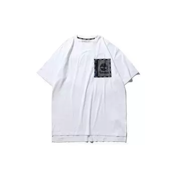 Timberland SS20 модная мужская футболка с коротким рукавом и карманом на молнии с принтом, белая A22SN100 L