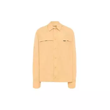 Timberland SS24 Однотонная однобортная мягкая удобная повседневная рубашка с длинным рукавом с защитой от ультрафиолета Мужские рубашки светло-оранжевого цвета A5XKU-EH3 M