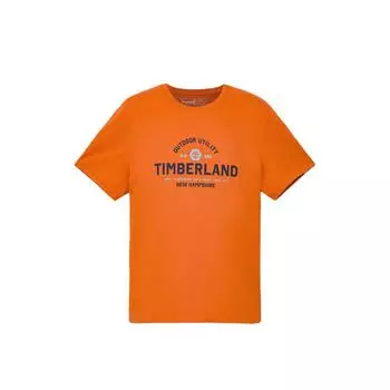 Timberland SS25 Comfortable Soft Breathable Casual Short Sleeve T-Shirt Men Tops Orange A6BBC-850 XS