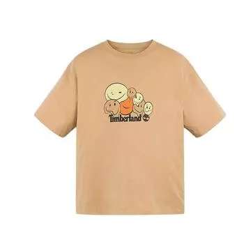 Timberland SS25 Fashion Loose Round Neck Breathable Short Sleeve T-Shirt Men Tops Light-Wheat A6A23-EH3 XS