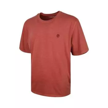 Timberland Ss25 Fashion Versatile Sports Casual Short Sleeve T-Shirt Men Tops Brick-Red A69KQ-EOD S