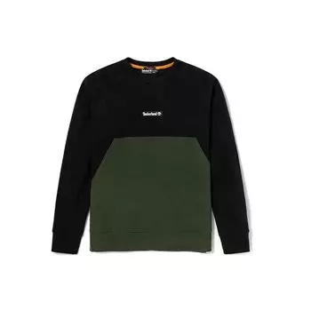 Timberland Свитшот из флиса Color Block, мужской топ, черный, зеленый A22KF-CD9 S