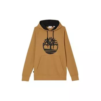 Timberland Свитшот с капюшоном и принтом логотипа дерева, повседневный, унисекс, пшеничный A2577-P47 XS