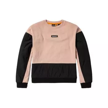 Timberland Свободный флисовый свитер-свитшот Color Block, женские топы, светло-розовый A5X3H-662 S