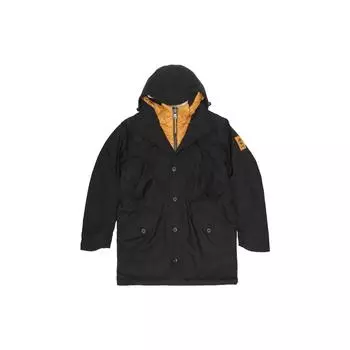 Timberland Теплая повседневная хлопковая куртка с капюшоном и воротником-стойкой, мужская куртка черного цвета A2EZ2-001 M