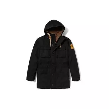 Timberland Теплая утепленная куртка-пуховик средней длины с несколькими карманами и капюшоном, мужская куртка черного цвета A22UH-001 M