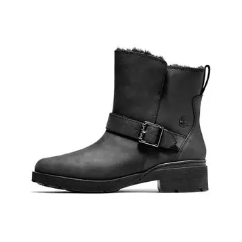 Timberland Теплые водонепроницаемые прочные короткие зимние ботинки Graceyn из свиной кожи, женские ботинки черного цвета A2FXX015 37.5