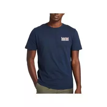 Timberland [Timberland] Мужская футболка с коротким рукавом с надписью и логотипом, цвет темный сапфир Tb0a253q4331 Q0e157885 00M