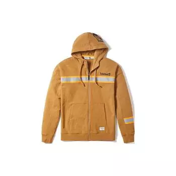Timberland Толстовка с капюшоном и длинным рукавом с логотипом и принтом рабочей одежды для мужчин, цвет хаки A2BHN-P47 M