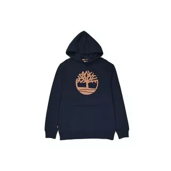 Худи-пуловер Timberland с лого дерева на флисовой подкладке для мужчин, темно-синий A2BJH-T27 S