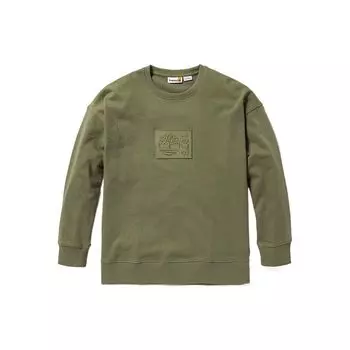 Timberland Толстовка с круглым вырезом и длинными рукавами, вышитым логотипом, унисекс, цвет Cassel-Green A6QSH-590 XXL