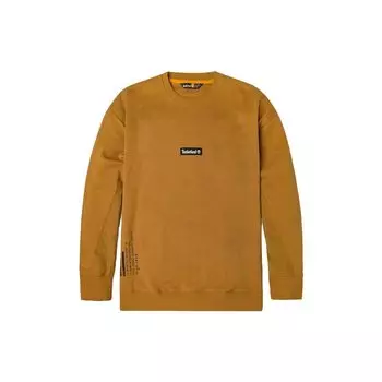 Timberland Толстовка с круглым вырезом и принтом логотипа с буквенным принтом, мужская толстовка цвета пшеницы A5VQS-P47 XL