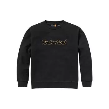 Timberland Толстовка с круглым вырезом из флиса с буквенным принтом, женская толстовка черного цвета A6HV5-001 L