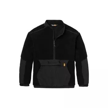 Timberland Уличная флисовая куртка унисекс с воротником-стойкой и цветными блоками, специальная серия, на молнии, теплая, черная A5URK-001 M