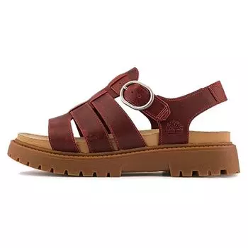 Timberland Универсальные удобные повседневные модные римские сандалии женские сандалии темно-красного цвета A5ZKZW 38