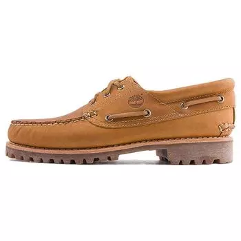 Timberland Верхний слой коровьей кожи Универсальные удобные поддерживающие нескользящие сбалансированные низкие повседневные туфли мужские кроссовки пшеничного цвета A5YWH 43
