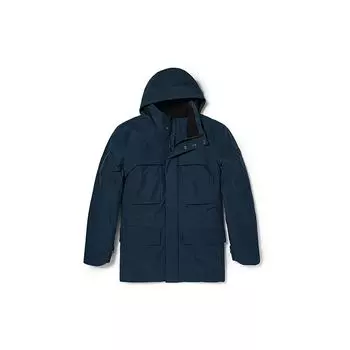 Timberland Ветрозащитная теплая хлопковая куртка с капюшоном и множеством карманов, мужская верхняя одежда, темно-сапфирово-синяя A5TPN-433 S
