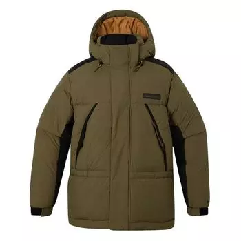 Timberland Ветрозащитная теплая куртка-пуховик с капюшоном Color Block, мужская коричневая A2N68-302 S